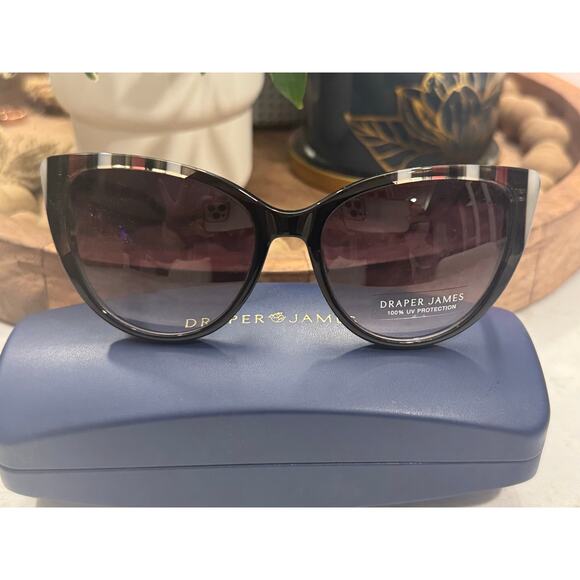 Draper James  Cat Eye Sunglasses – Black Stripe + Lenses (NWOT) DJ7045 main image 10